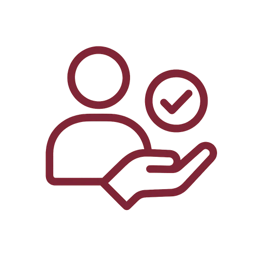 Checkmark icon representing customer commitment and clear service standards